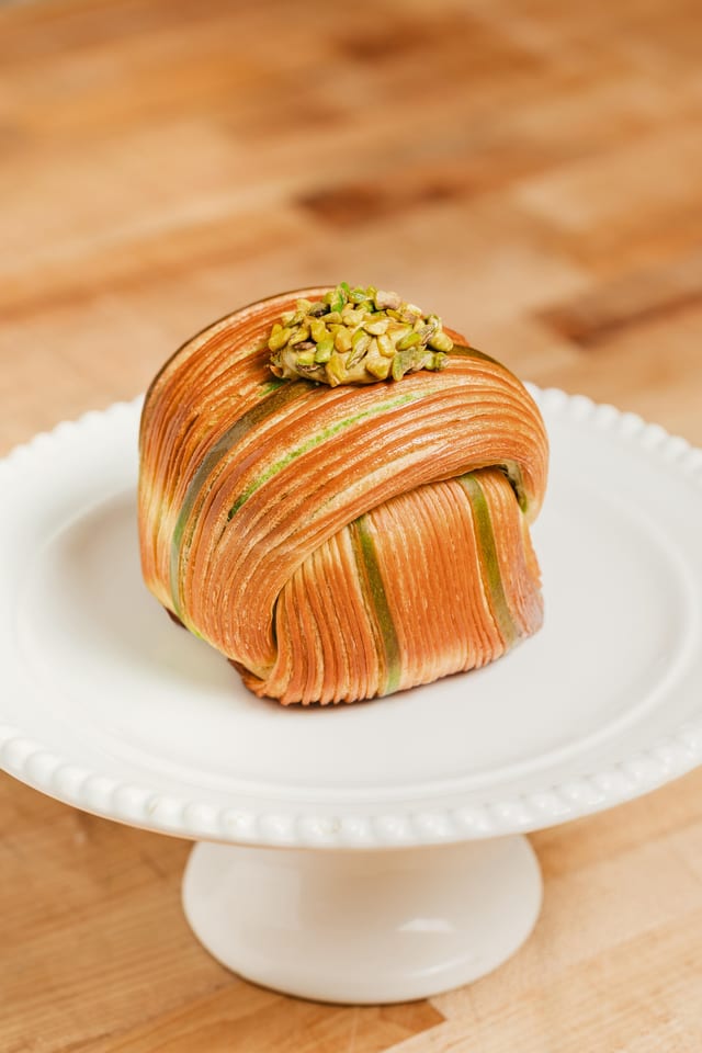 Pistachio Brownie Bomb.